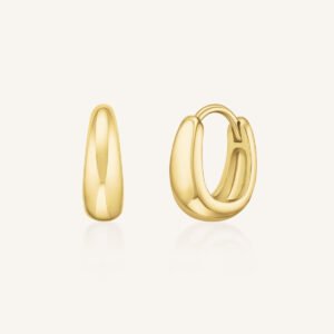 Rosefield Pebble oorringen – 14 karaat goud – productfoto 1