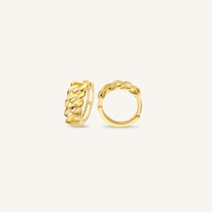 Rosefield Chain oorringen – 14 karaat goud – productfoto 1
