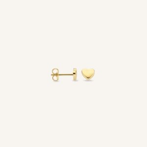 Rosefield Heart Oorknopjes – 14 karaat goud – productfoto 1