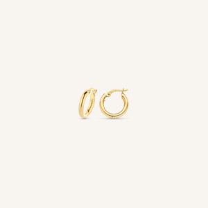 Rosefield Tube oorringen – 14 karaat goud – productfoto 1