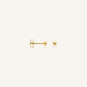 Rosefield Single Dot Oorknopjes – 14 karaat goud – productfoto 1
