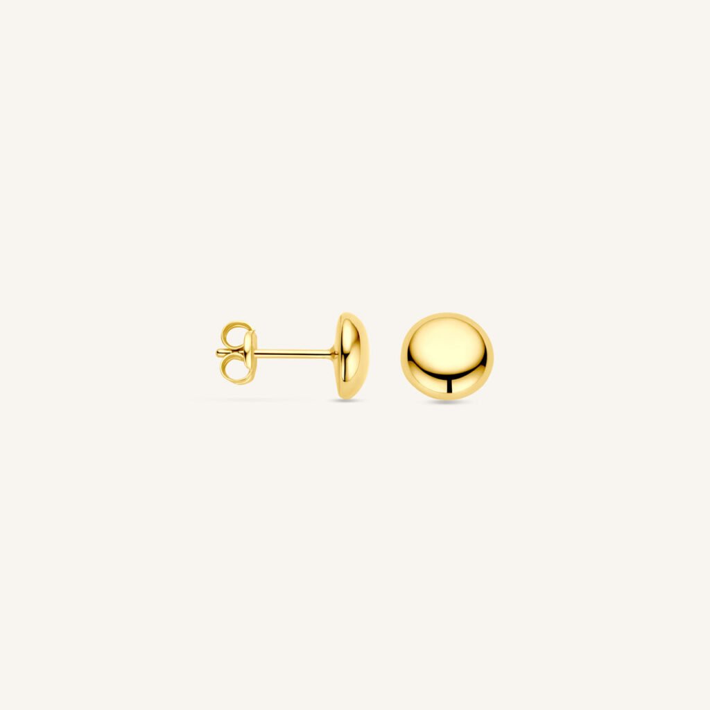 Rosefield Single Sphere Oorknopjes – 14 karaat goud – productfoto 1