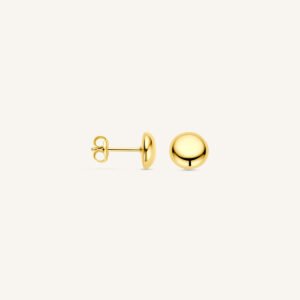 Rosefield Single Sphere Oorknopjes – 14 karaat goud – productfoto 1