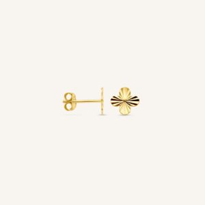 Rosefield Flower Oorknopjes – 14 karaat goud – productfoto 1