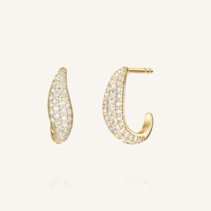 Rosefield Eterna Pave oorringen – 14 karaat goud met labdiamanten – productfoto 1