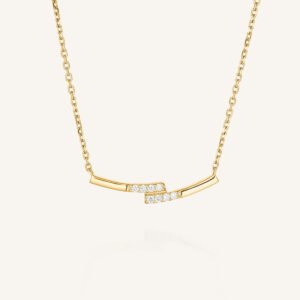 Rosefield 2 Way ketting – 14 karaat goud met labdiamanten – productfoto 1