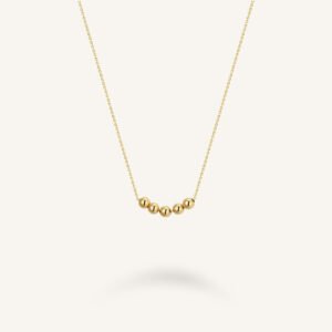 Rosefield 5 Spheres ketting – 14 karaat goud – productfoto 1