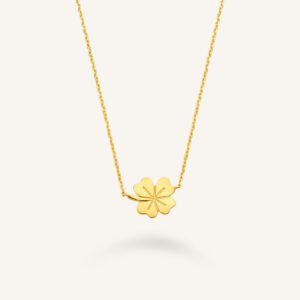 Rosefield Clover ketting – 14 karaat goud – productfoto 1