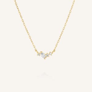 Rosefield Celestial ketting – 14 karaat goud met labdiamanten – productfoto 1