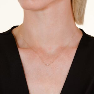 Rosefield Celestial ketting – 14 karaat goud met labdiamanten – productfoto 2