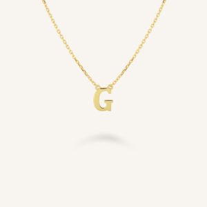 Rosefield Initial ketting G – 14 karaat goud – productfoto 1