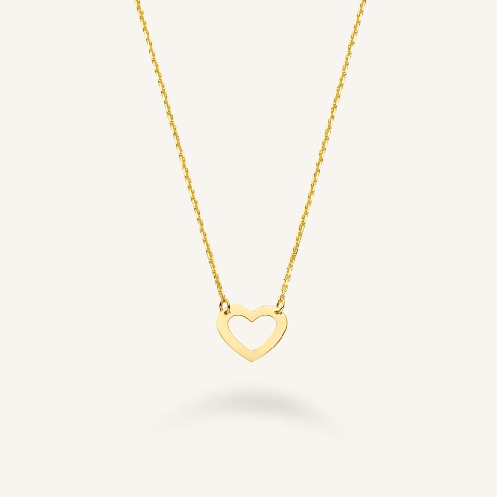 Rosefield Heart ketting – 14 karaat goud | FNHHG-F122 – productfoto