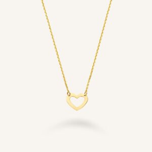 Rosefield Heart ketting – 14 karaat goud | FNHHG-F122 – productfoto
