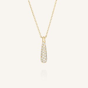 Rosefield Aurora Pave ketting – 14 karaat goud met labdiamanten – productfoto 1