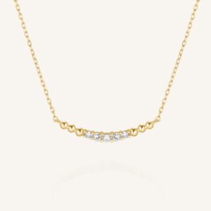 Rosefield Princess ketting – 14 karaat goud met labdiamanten – productfoto 1