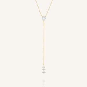 Rosefield Cascade ketting – 14 karaat goud met labdiamanten – productfoto 1