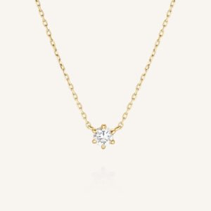 Rosefield Stella ketting – 14 karaat goud met labdiamanten – productfoto 1