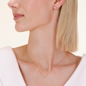Rosefield Sun ketting – 14 karaat goud met labdiamanten – productfoto 2