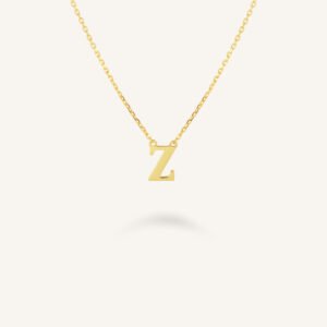 Rosefield Initial ketting Z – 14 karaat goud – productfoto 1
