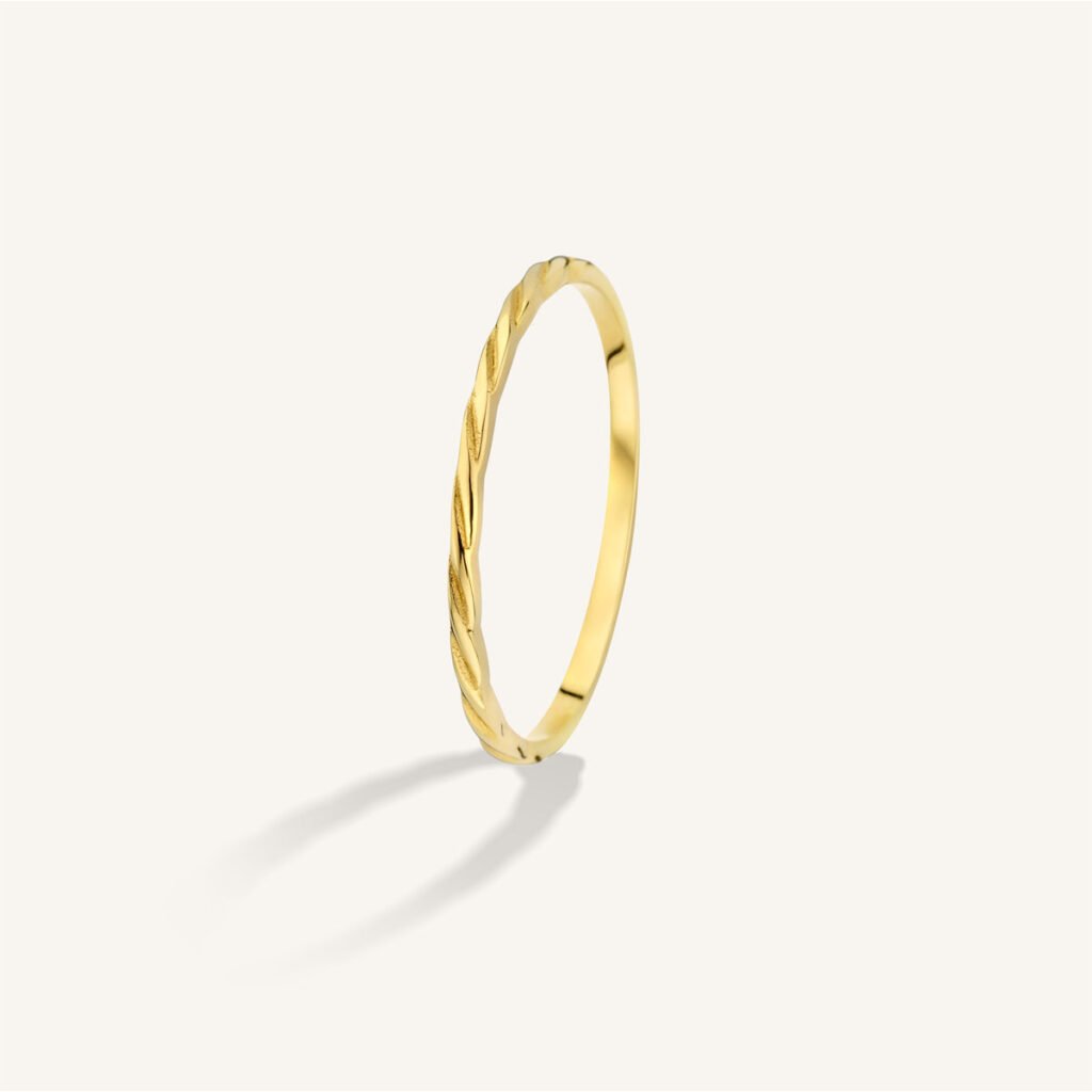 Rosefield Twisted ring – 14 karaat goud | FRTR47G-F199 – productfoto