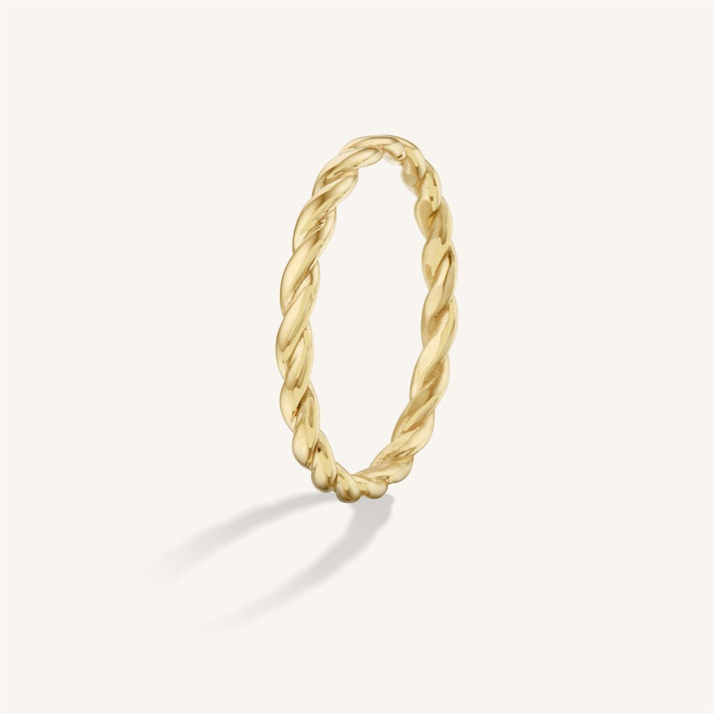 Rosefield Twisted ring – 14 karaat goud | FRTR47G-F247 – productfoto