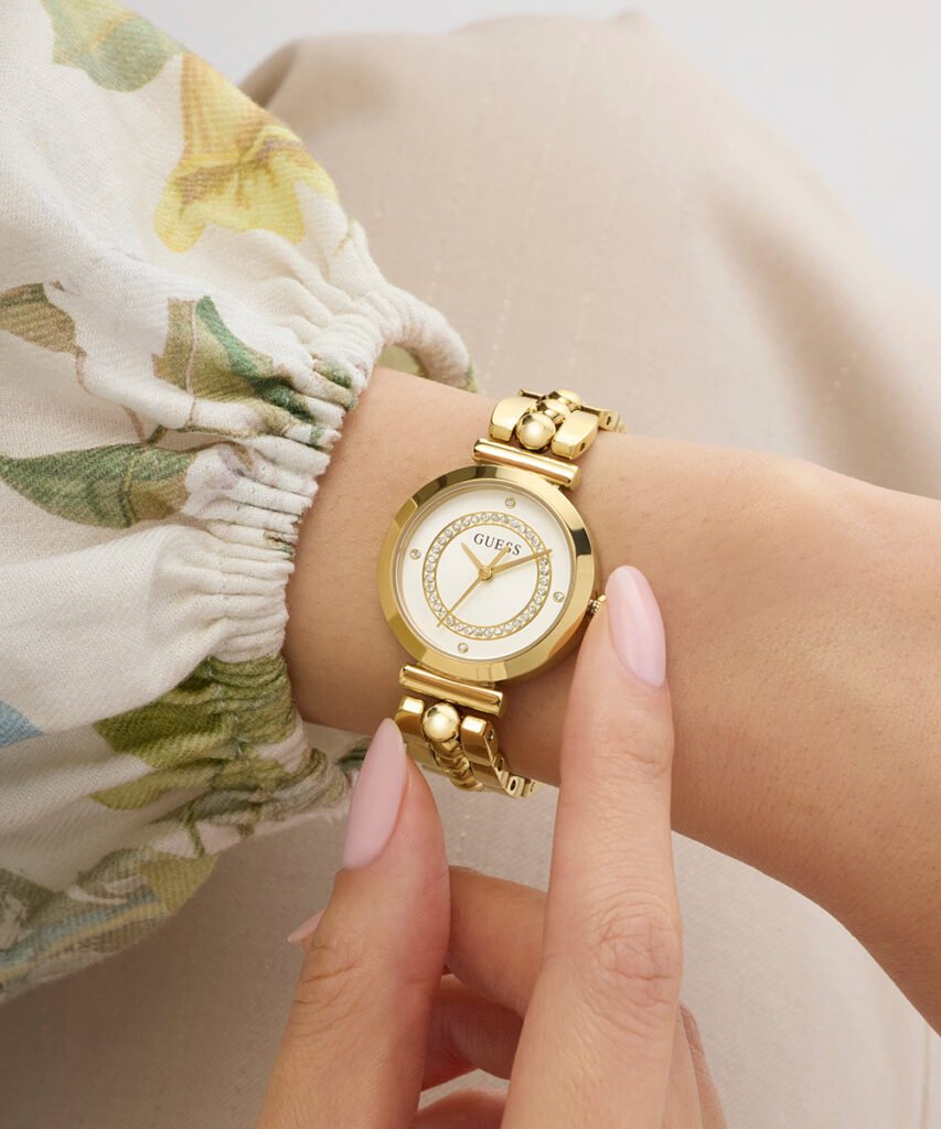 GUESS Leena dameshorloge goudkleurig 26 mm – GW0994L2 – productfoto 6