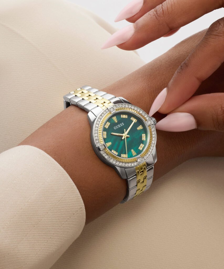 GUESS Colette dameshorloge bicolor groen 32 mm – GW1027L3 – productfoto 4
