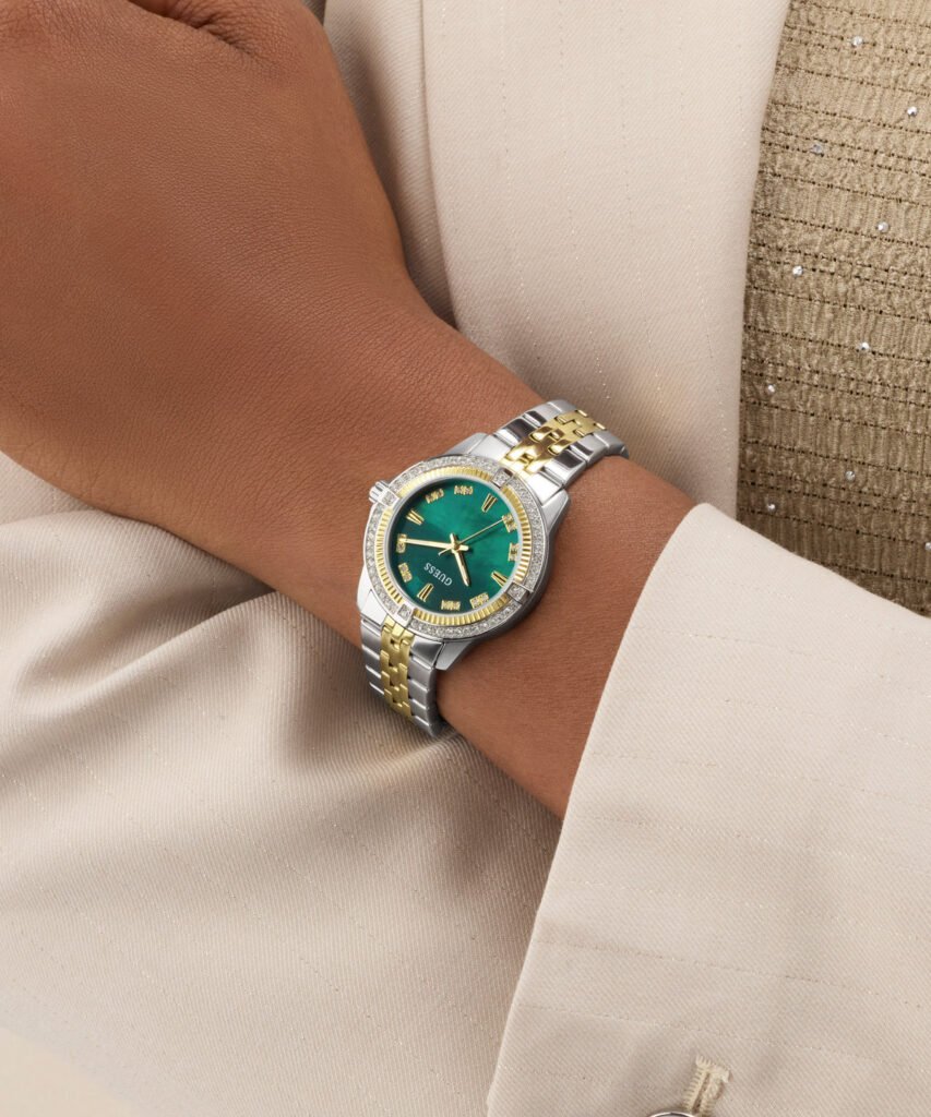 GUESS Colette dameshorloge bicolor groen 32 mm – GW1027L3 – productfoto 6