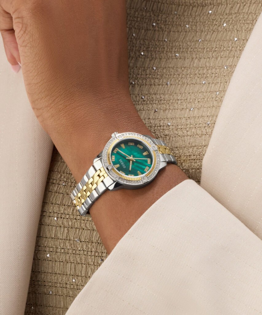 GUESS Colette dameshorloge bicolor groen 32 mm – GW1027L3 – productfoto 7