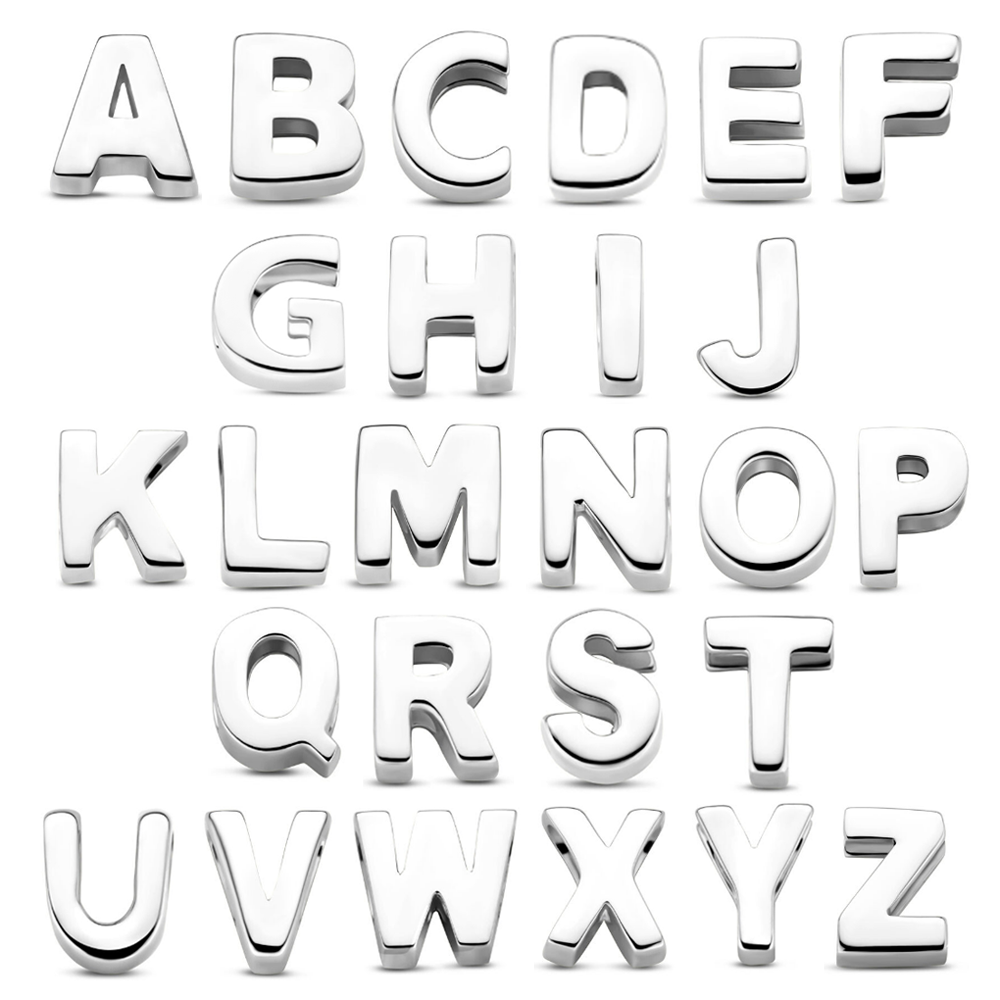 Zilveren Letterhanger – Gepersonaliseerd Initiaal Sieraad — afbeelding 3