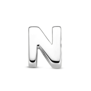 Zilveren Letterhanger – Gepersonaliseerd Initiaal Sieraad — afbeelding 1