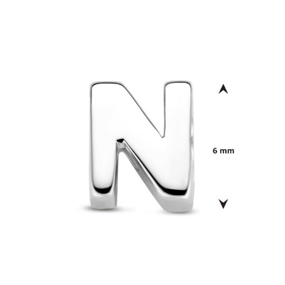 Zilveren Letterhanger – Gepersonaliseerd Initiaal Sieraad — afbeelding 5