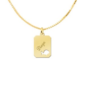 Gouden graveerhanger met vis GNDGP028 GNDGP028 — foto 2