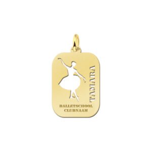 Gouden ballethanger met gravure – GSB14