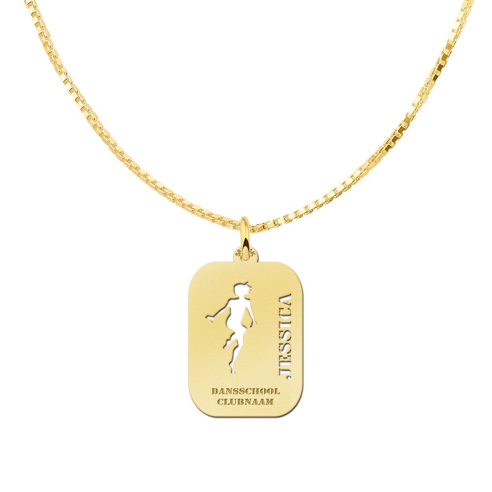 Gouden danshanger met gravure – GSB15 – afbeelding 2