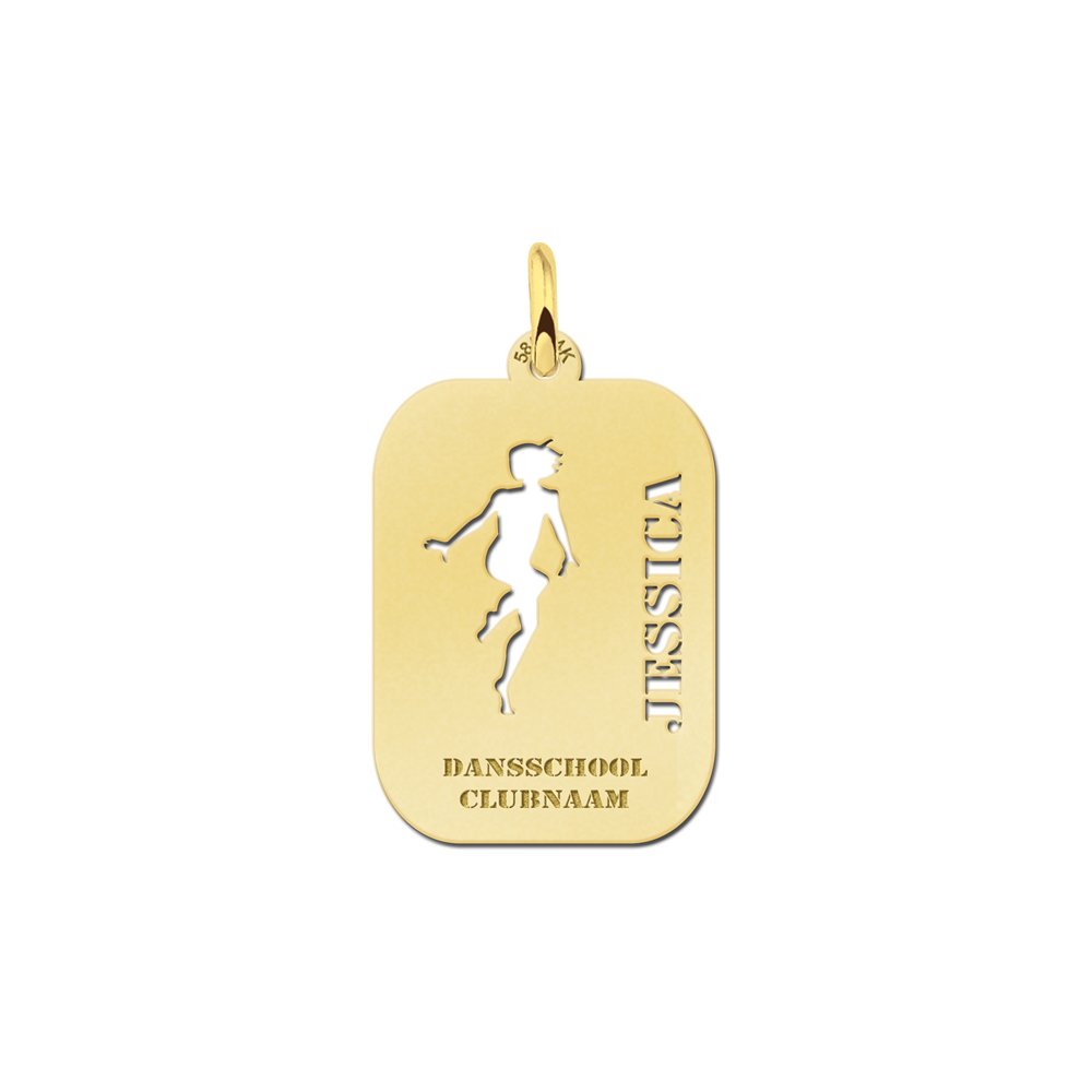 Gouden danshanger met gravure – GSB15