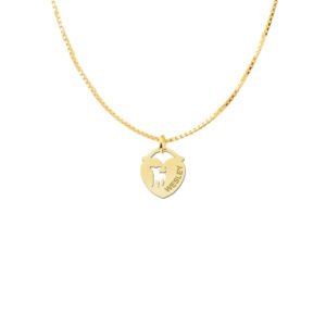 Gouden hart hanger met hondje en naam GNDH028 — foto 2