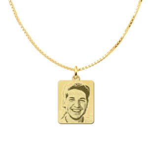 Gouden dogtag hanger met foto GHEF009 — foto 3