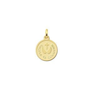 Gouden communiehanger met kruis en engelenvleugels GHC028 — foto 1