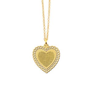 Gouden hart hanger met vingerafdruk GHEV048 — foto 2