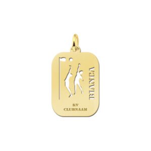 Gouden korfbalhanger met gravure – GSB07