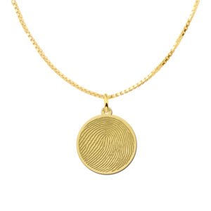 Gouden sieraad vingerafdruk rond GHEV004