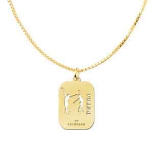Gouden turnhanger met gravure – GSB13 – afbeelding 2