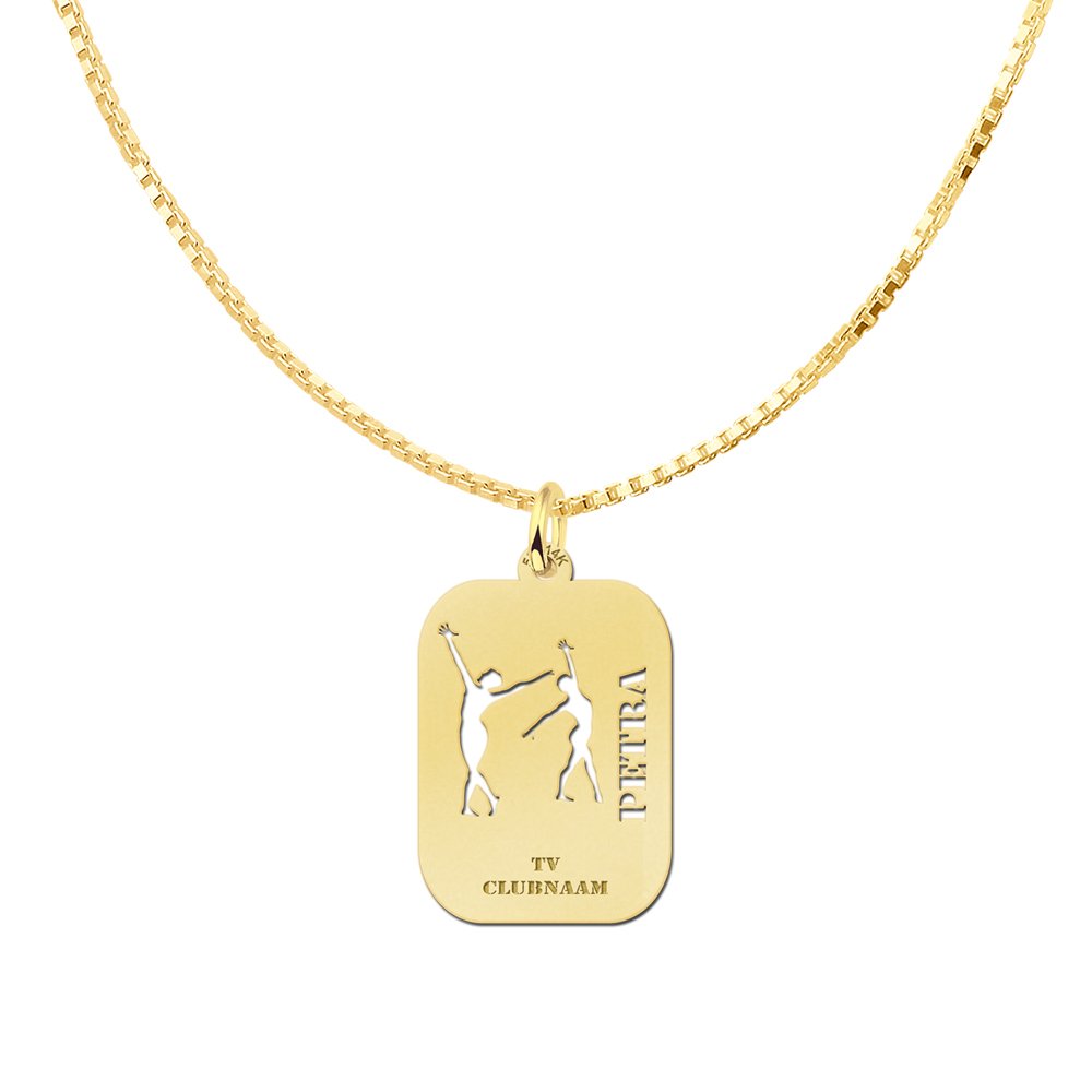 Gouden turnhanger met gravure – GSB13 – afbeelding 2