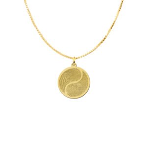 Gouden vingerafdruk sieraad Yin Yang GHEV016
