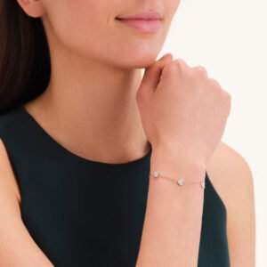Rosefield 3 Hearts armband – goudkleurig – productfoto 2