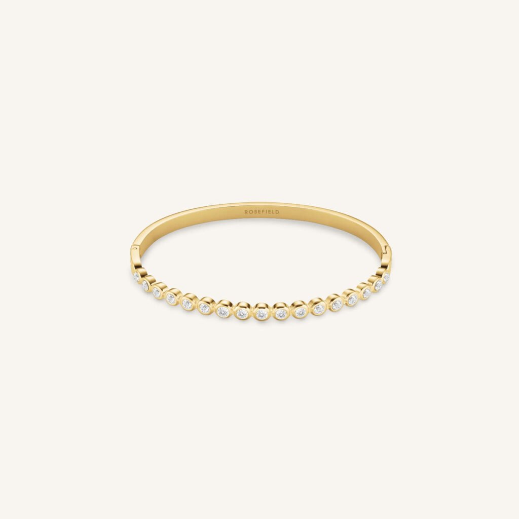 Rosefield Crystal Bangle – goudkleurig – productfoto 1