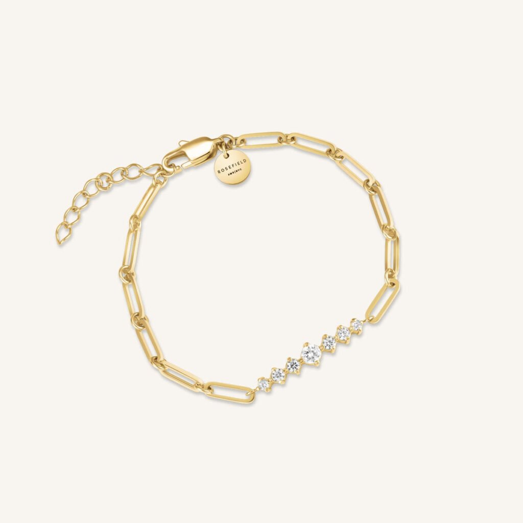 Rosefield Bar armband With Stones – goudkleurig – productfoto 1