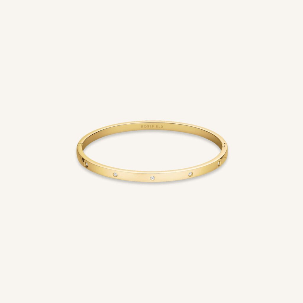 Rosefield Crystal Bangle – goudkleurig / zilverkleurig – productfoto 1
