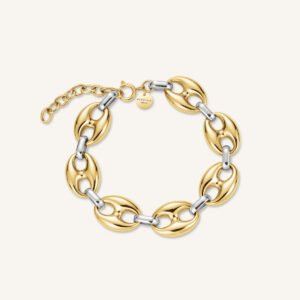 Rosefield Coffee Bean Duotone armband – bicolor / goudkleurig / zilverkleurig – productfoto 1